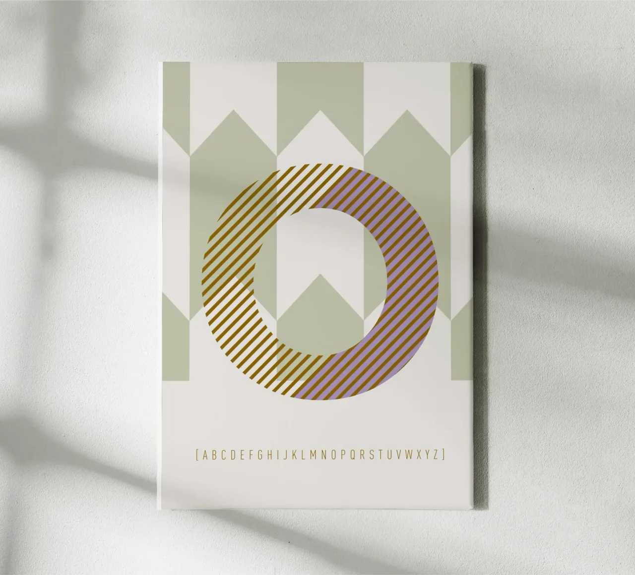 O Typeface Alphabet tela con Cornice a cassetta da lazydaypaper