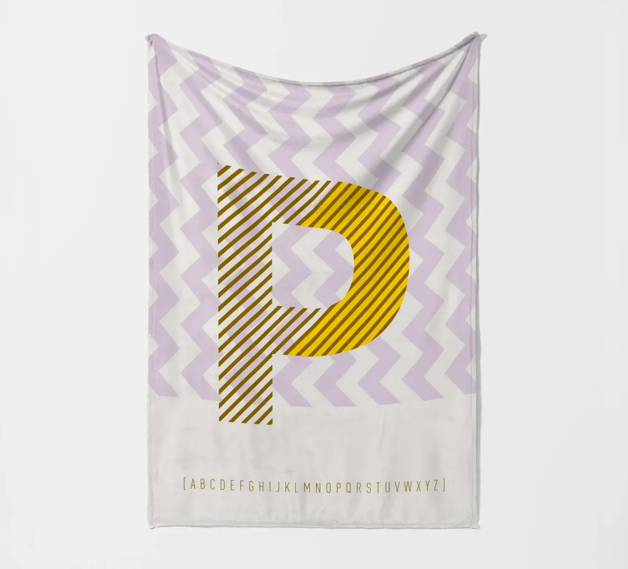 P Typeface Alphabet coperta in pile da lazydaypaper