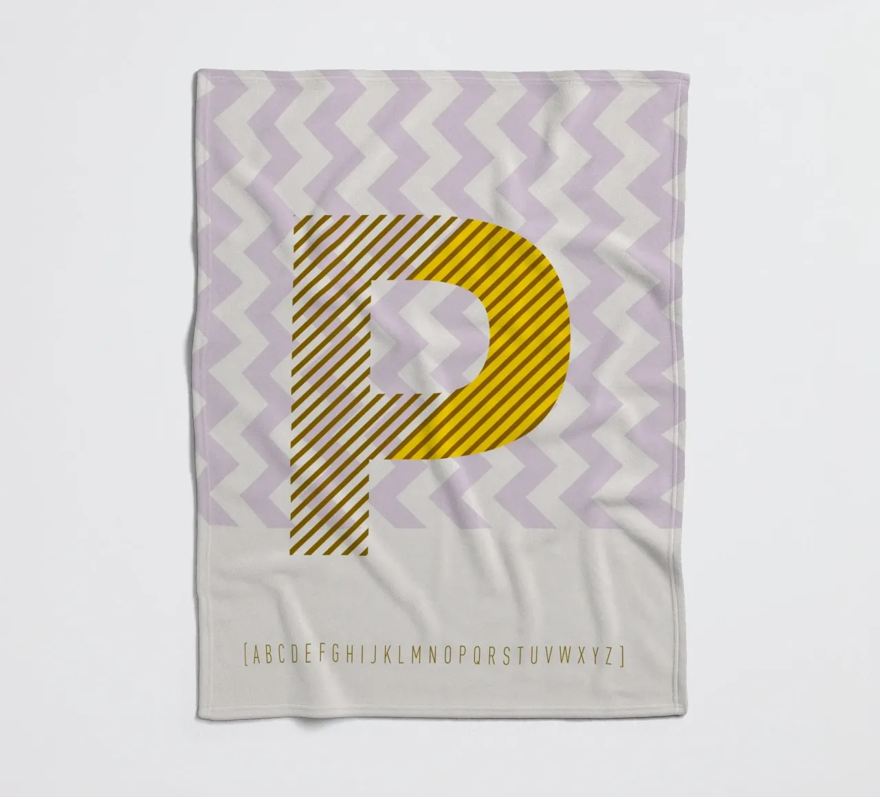 P Typeface Alphabet coperta in pile da lazydaypaper