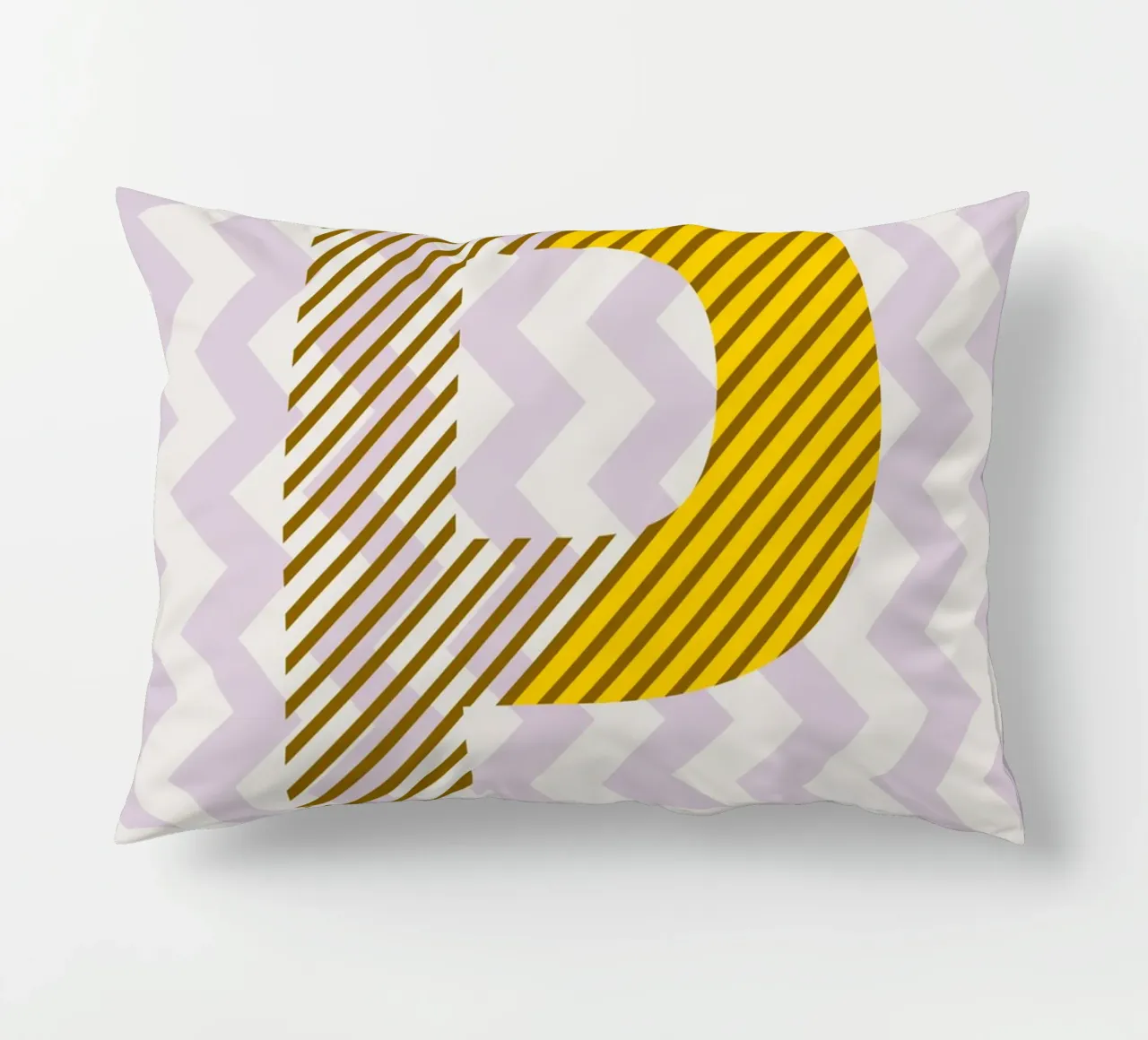 P Typeface Alphabet cuscino da lazydaypaper