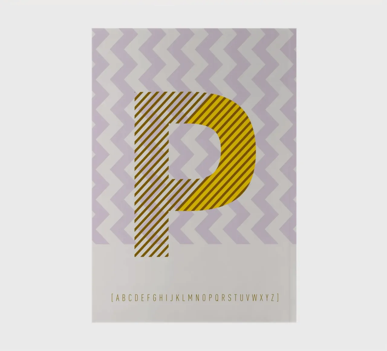 P Typeface Alphabet notebook by lazydaypaper
