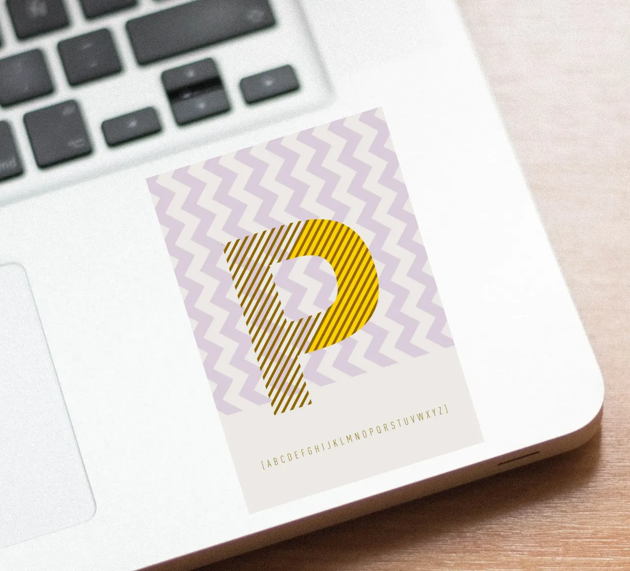 P Typeface Alphabet adesivo da lazydaypaper