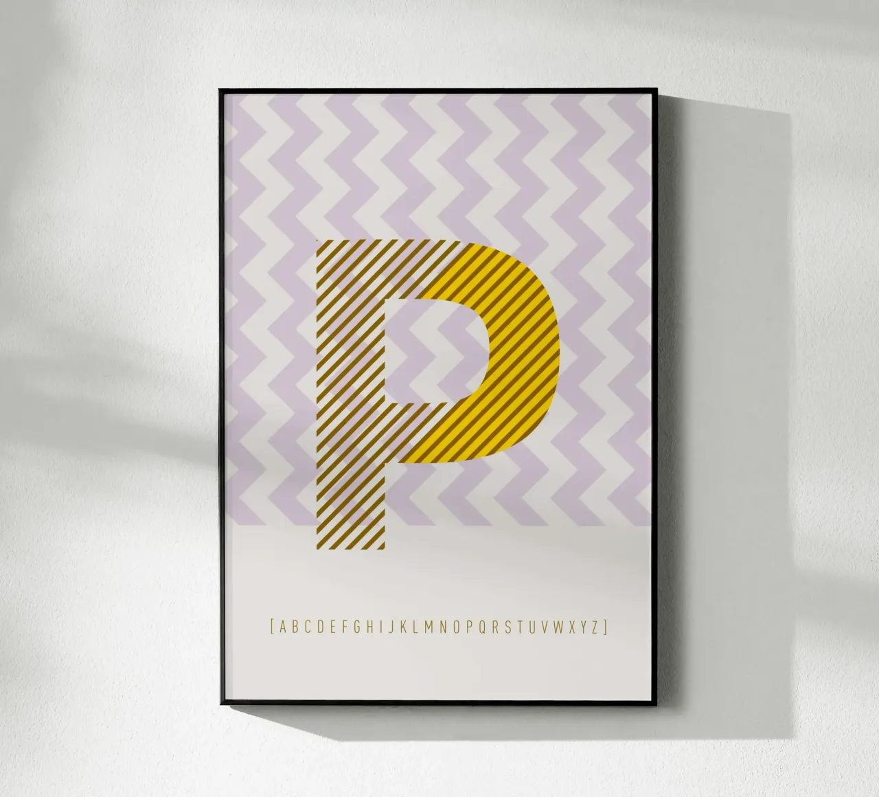 P Typeface Alphabet plexiglass da lazydaypaper