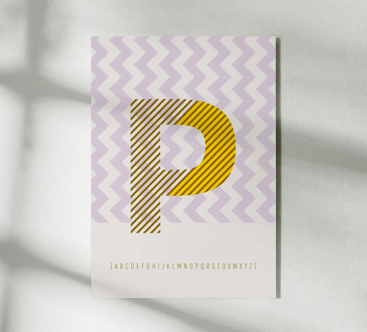 P Typeface Alphabet plexiglass da lazydaypaper