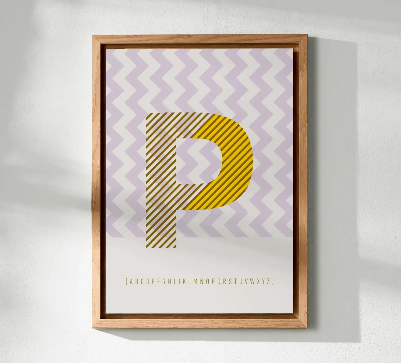 P Typeface Alphabet alluminio dibond da lazydaypaper