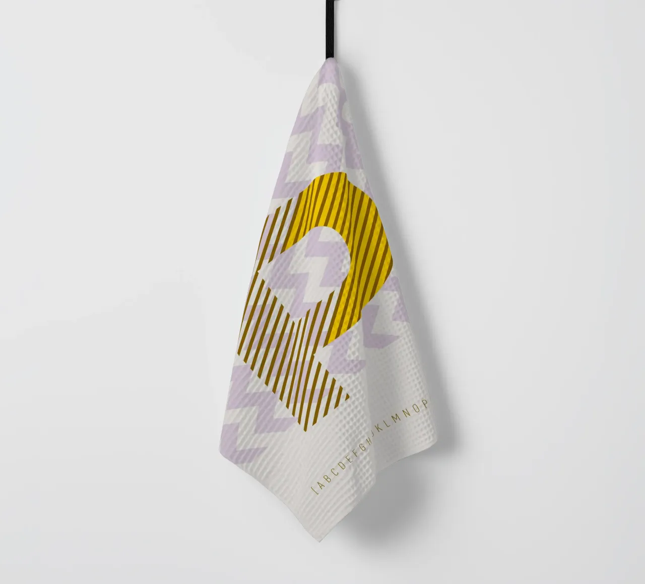 P Typeface Alphabet canovaccio da cucina da lazydaypaper