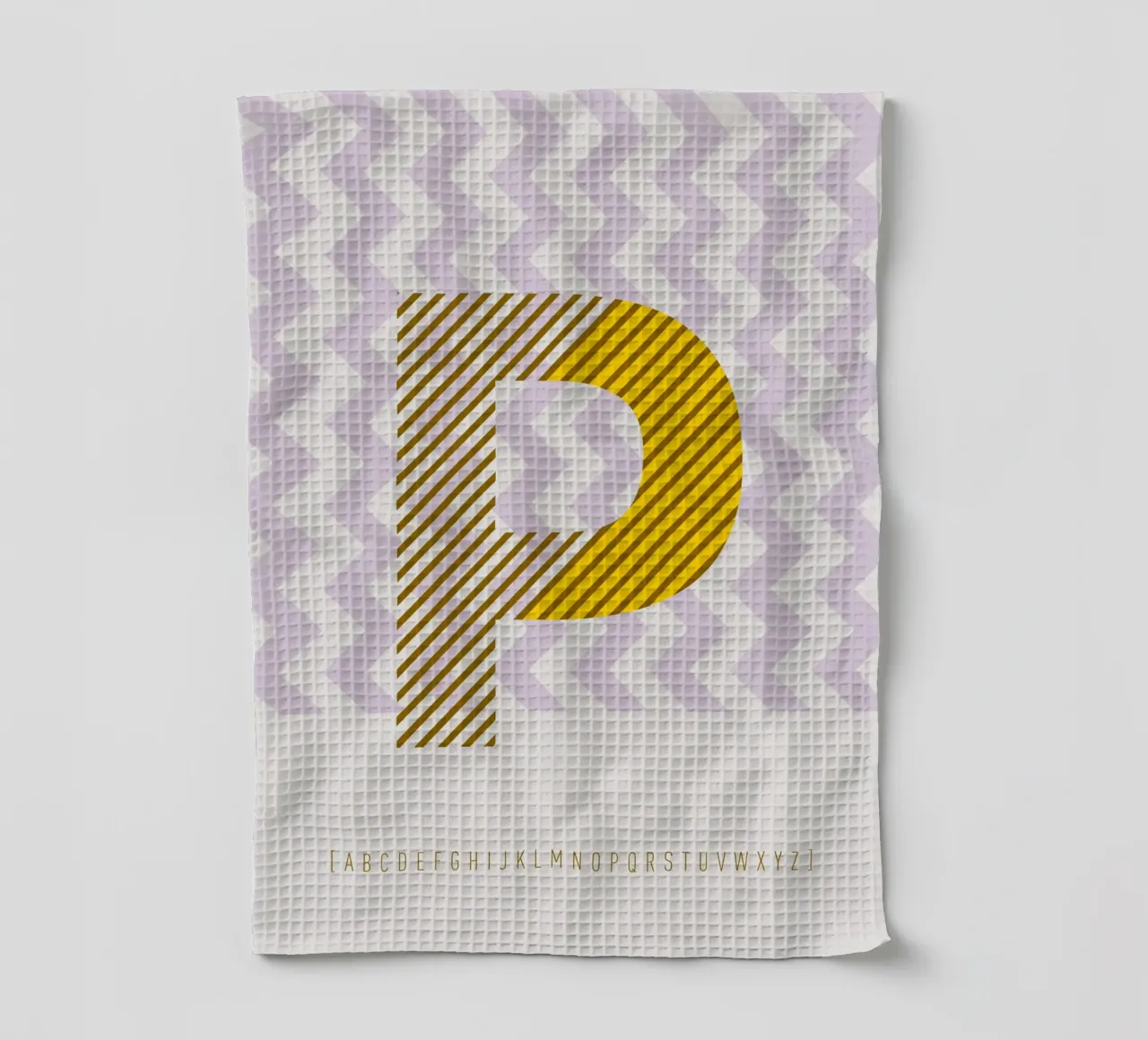 P Typeface Alphabet canovaccio da cucina da lazydaypaper
