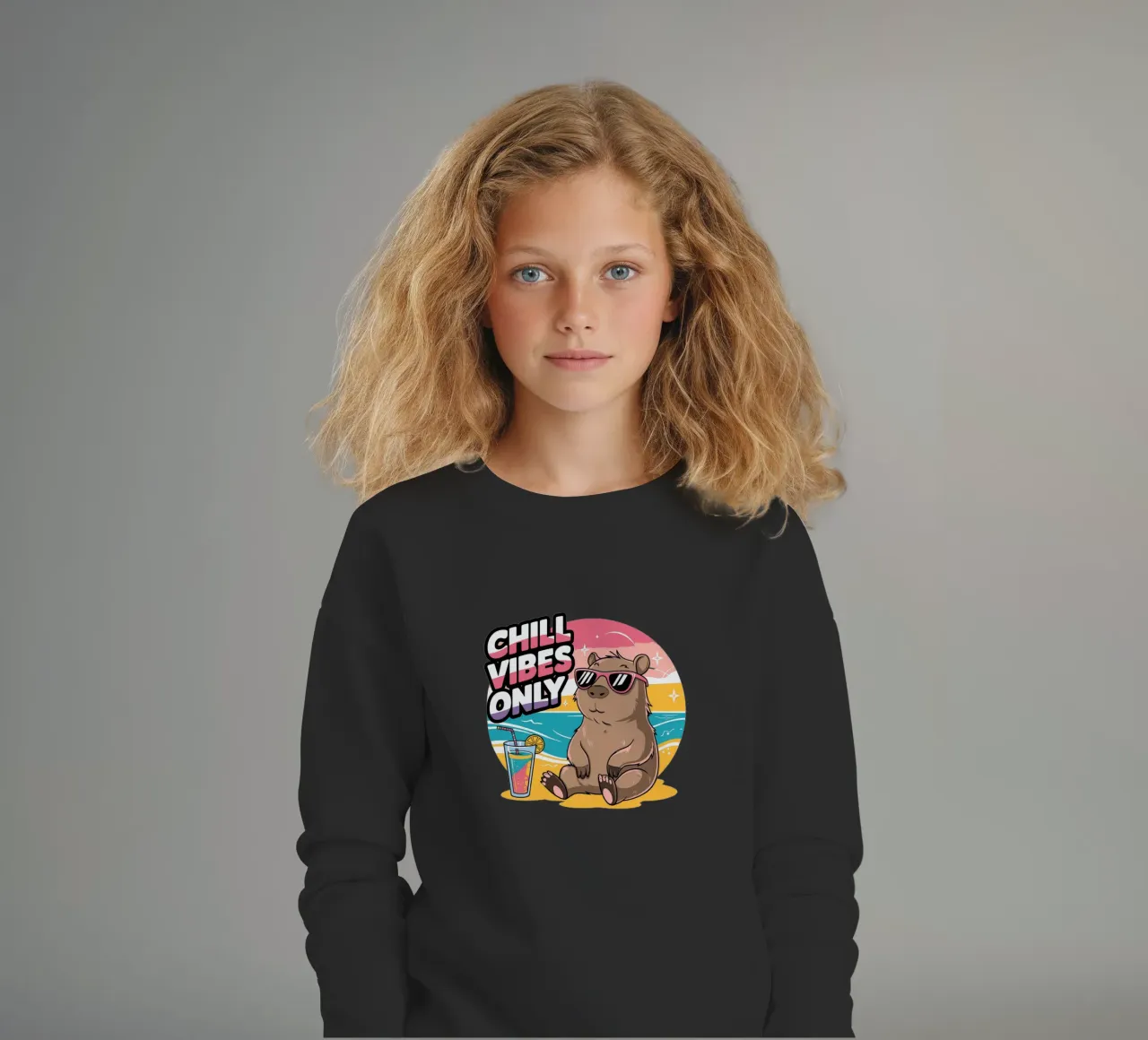 Chill Vibes Only felpa bambino da edsonramosart