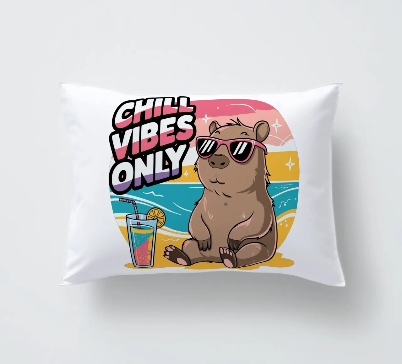 Chill Vibes Only decorative cushion by edsonramosart