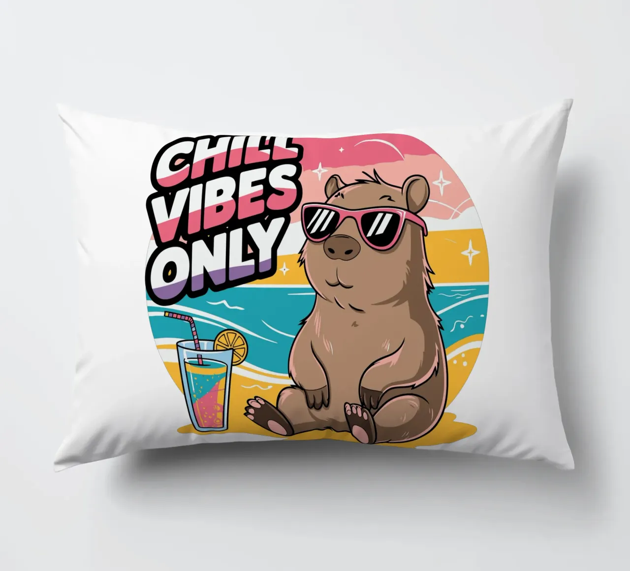 Chill Vibes Only decorative cushion by edsonramosart
