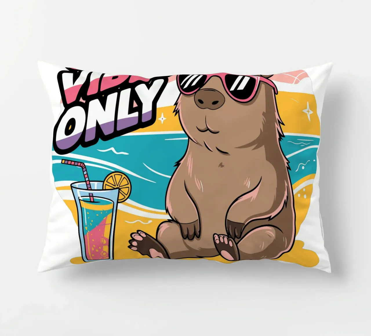 Chill Vibes Only decorative cushion by edsonramosart