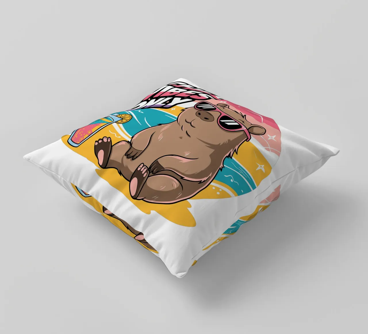 Chill Vibes Only decorative cushion by edsonramosart