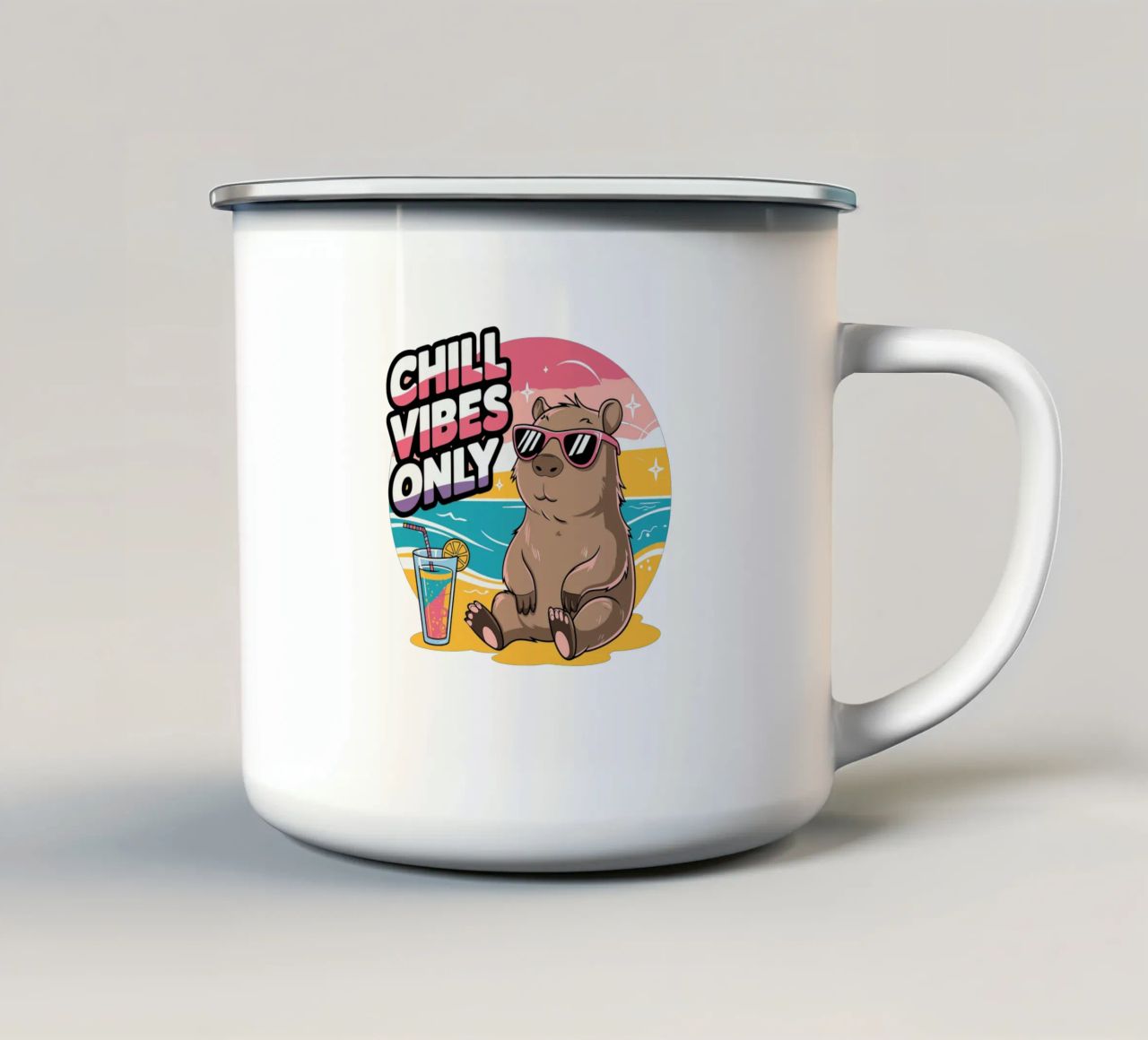 Chill Vibes Only tazza in smalto da edsonramosart