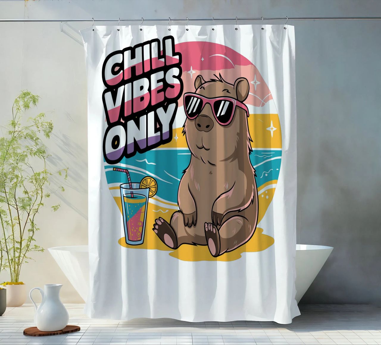 Chill Vibes Only tenda da doccia da edsonramosart