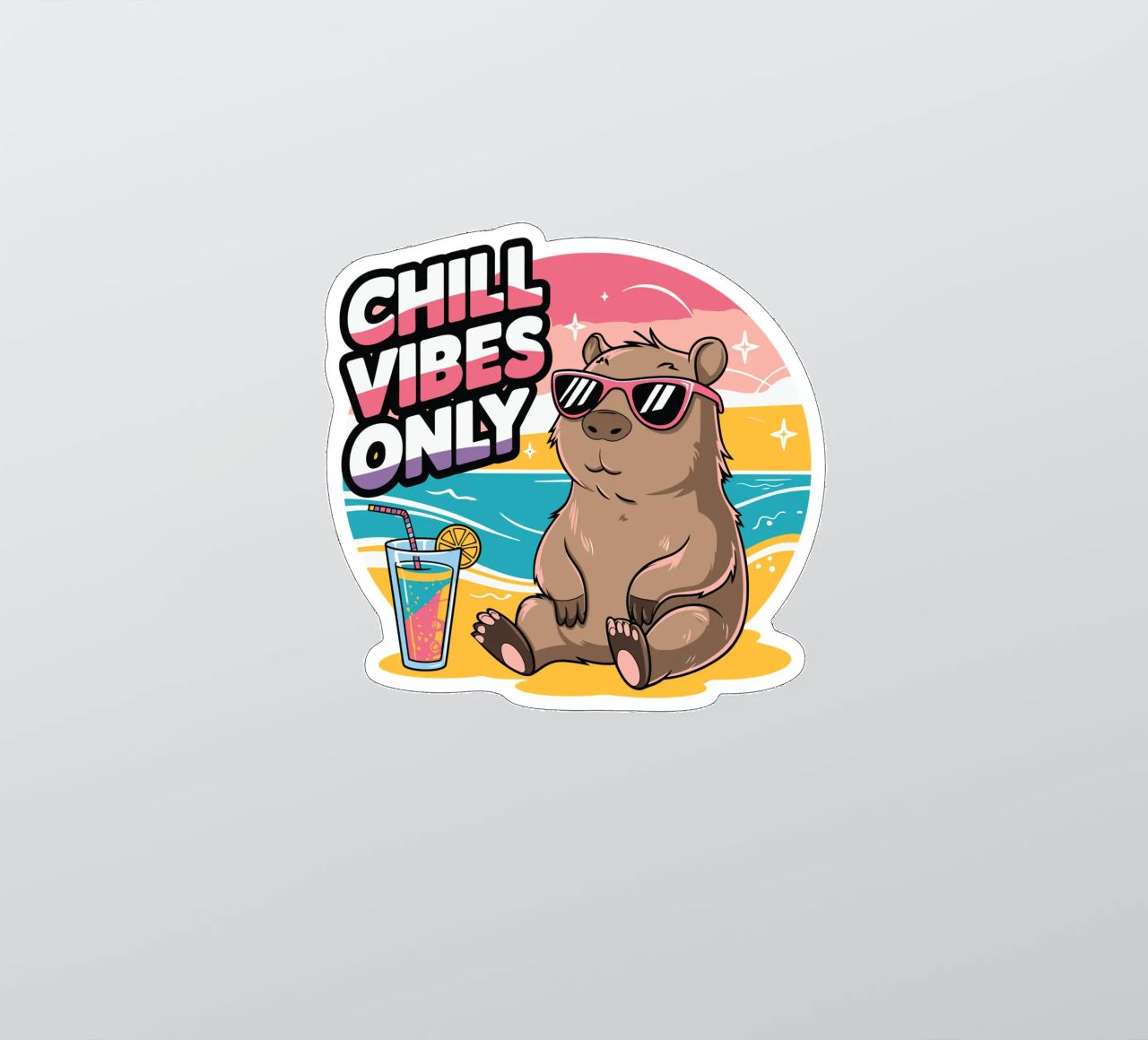 Chill Vibes Only adesivo da edsonramosart