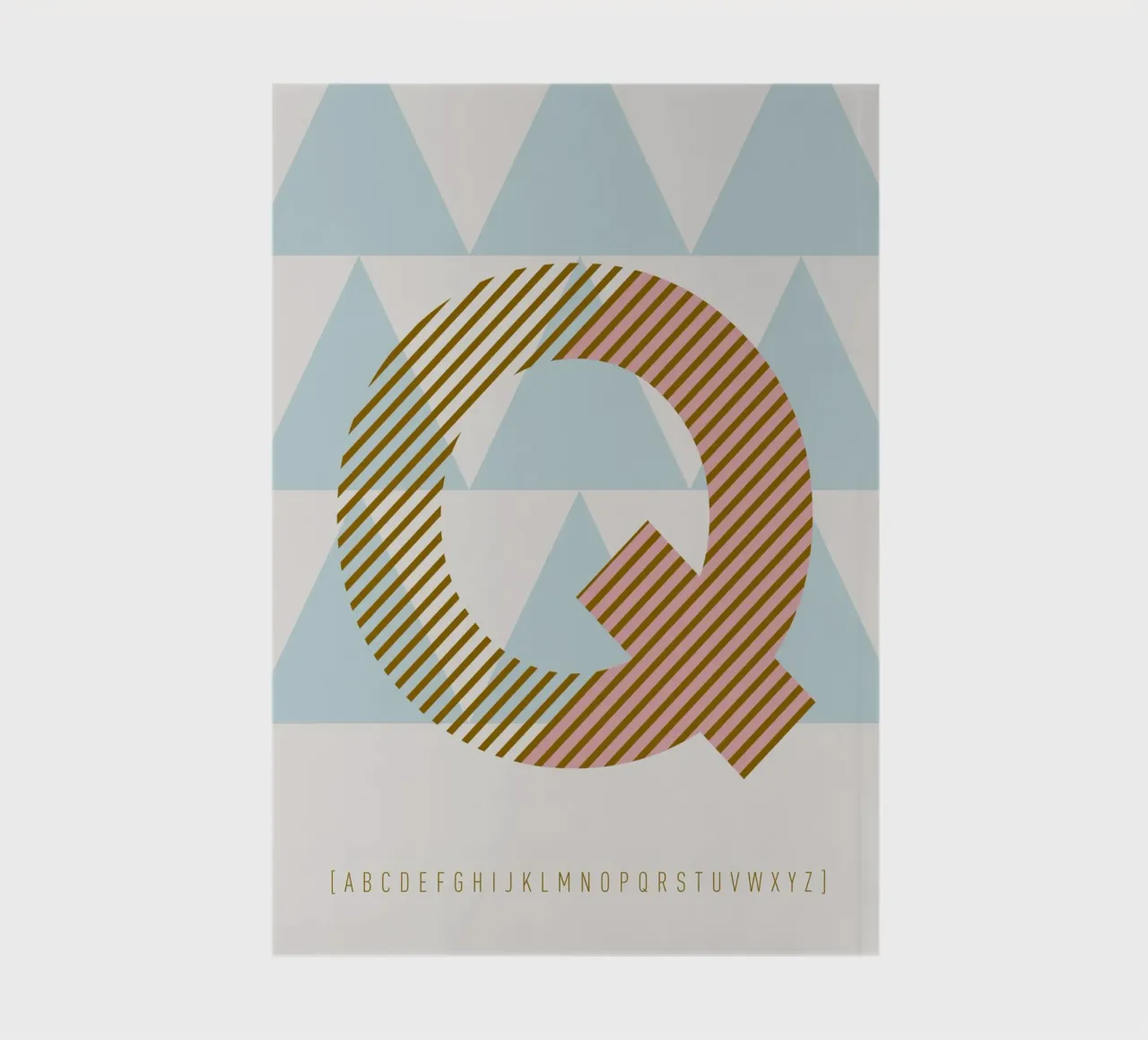 Q Typeface Alphabet notebook by lazydaypaper