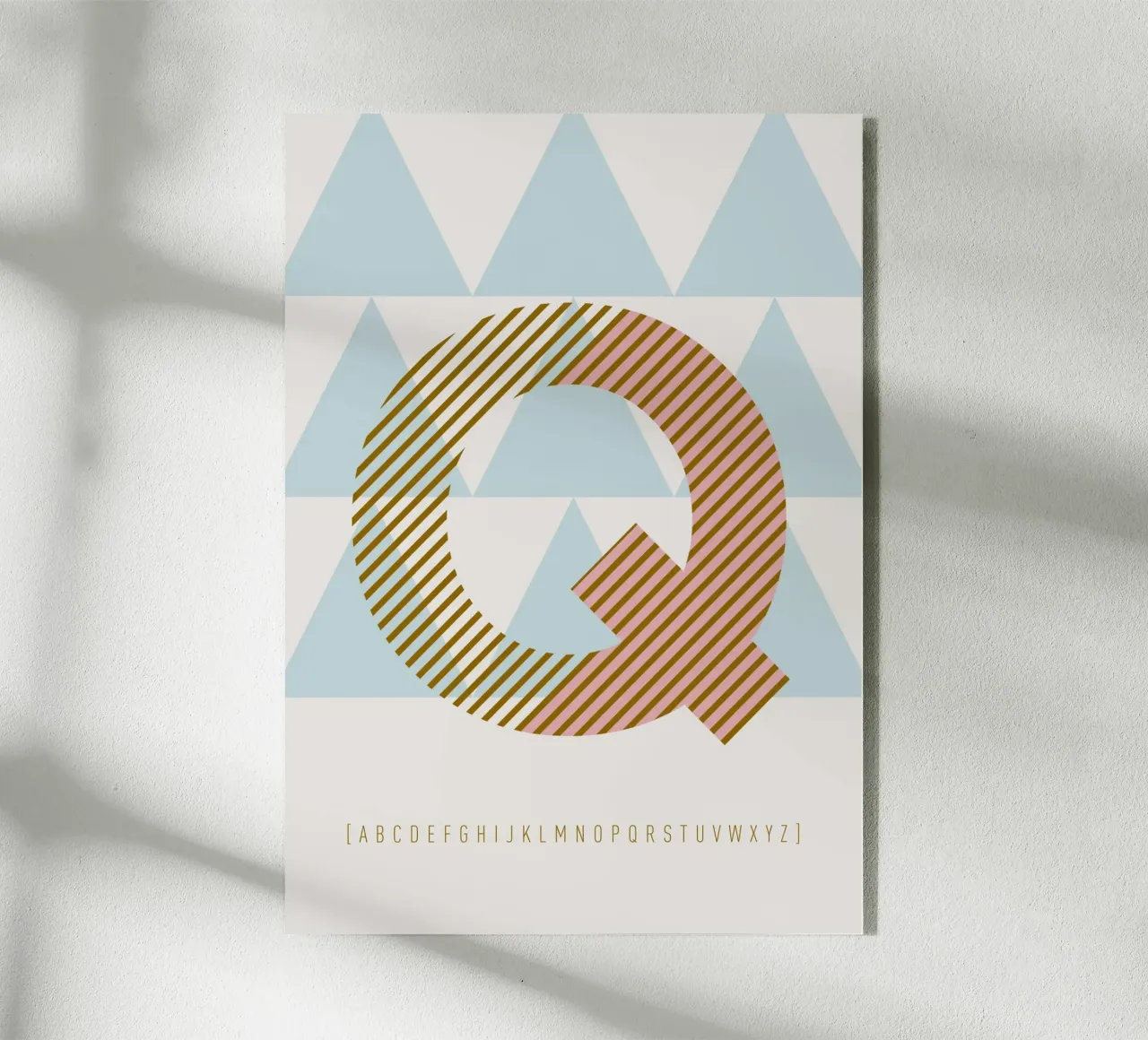 Q Typeface Alphabet plexiglass da lazydaypaper