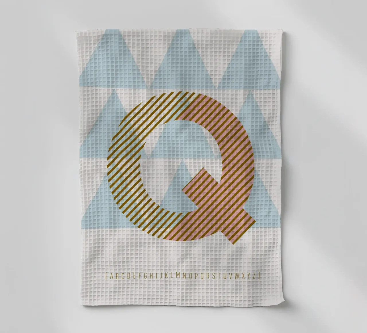 Q Typeface Alphabet canovaccio da cucina da lazydaypaper