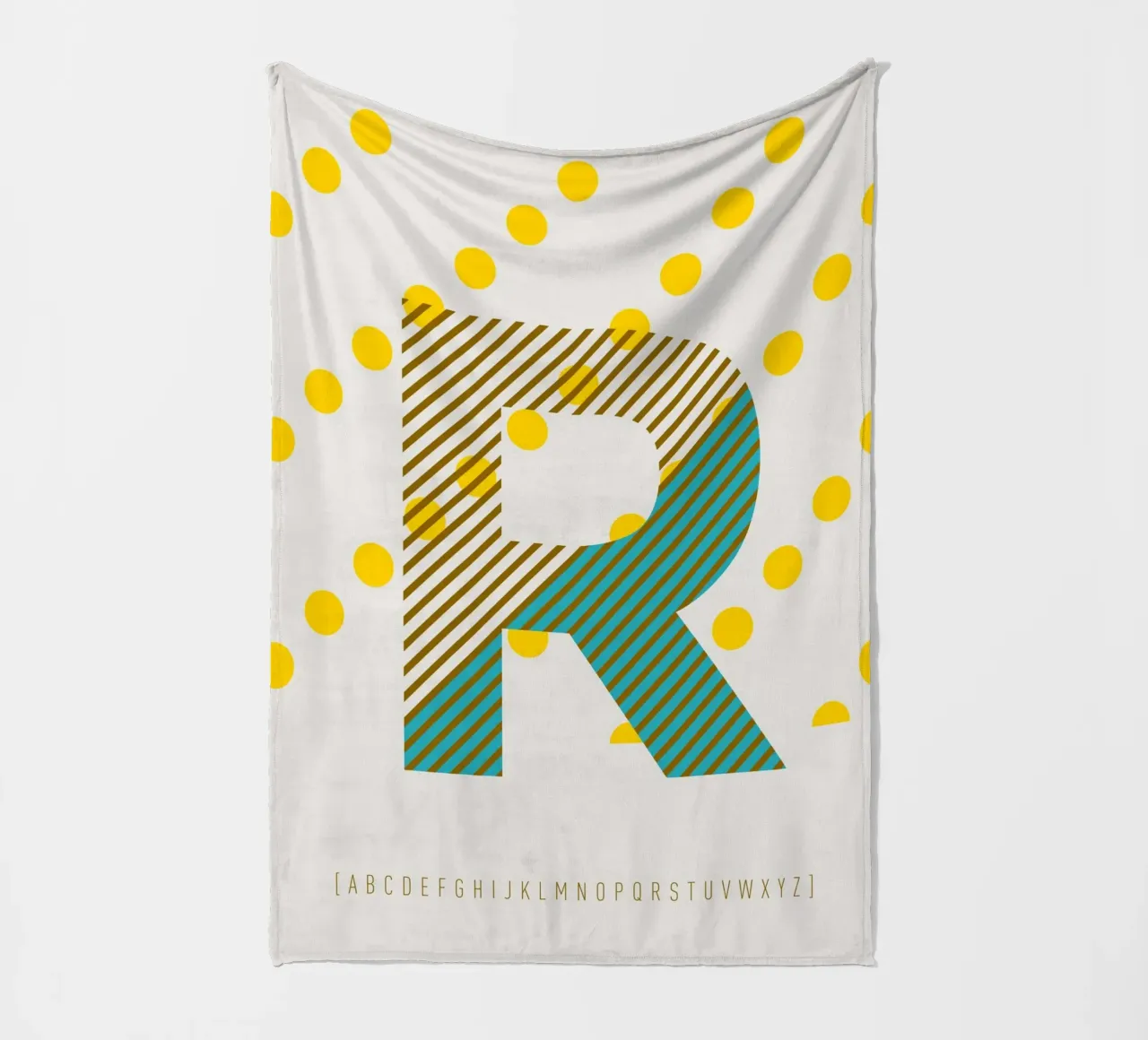 R Typeface Alphabet coperta in pile da lazydaypaper