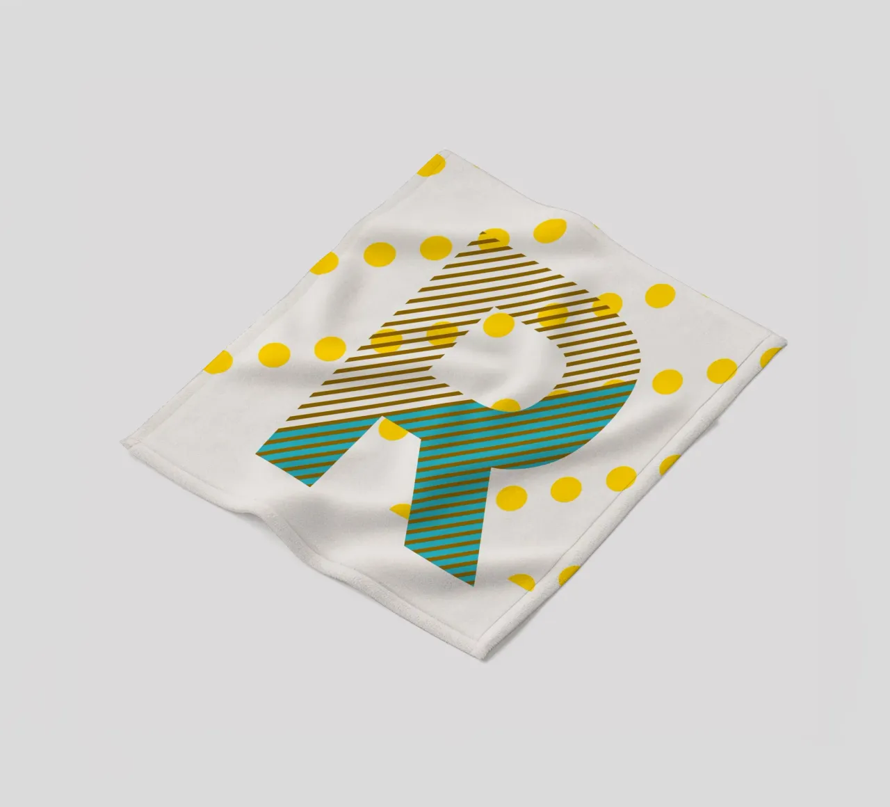 R Typeface Alphabet coperta in pile da lazydaypaper