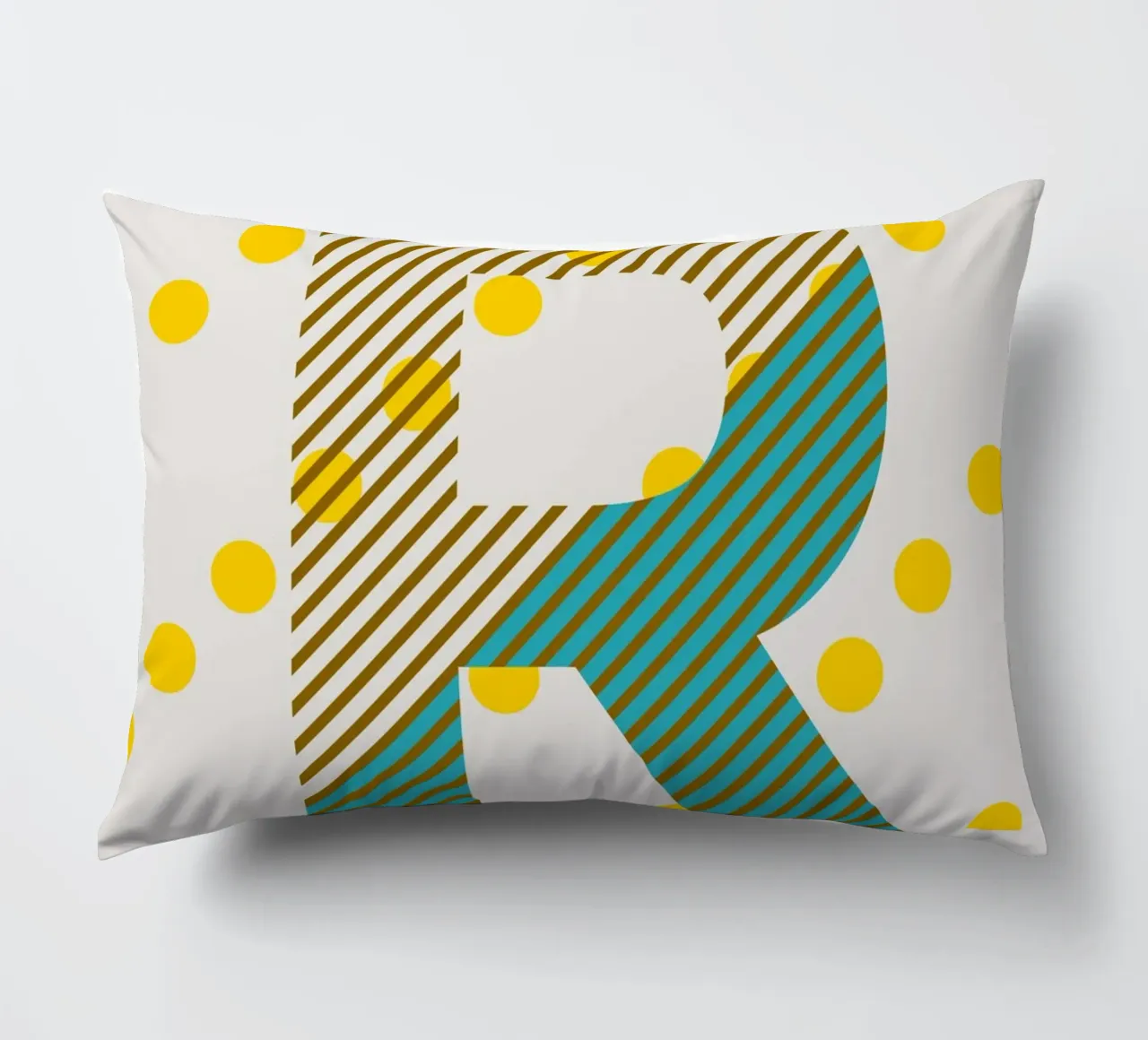 R Typeface Alphabet cuscino da lazydaypaper