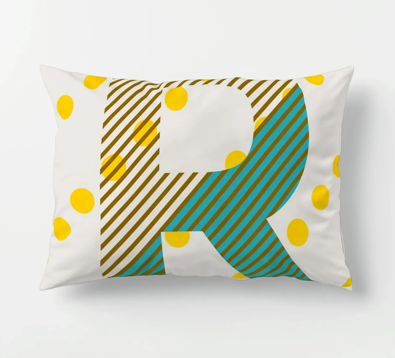 R Typeface Alphabet cuscino da lazydaypaper