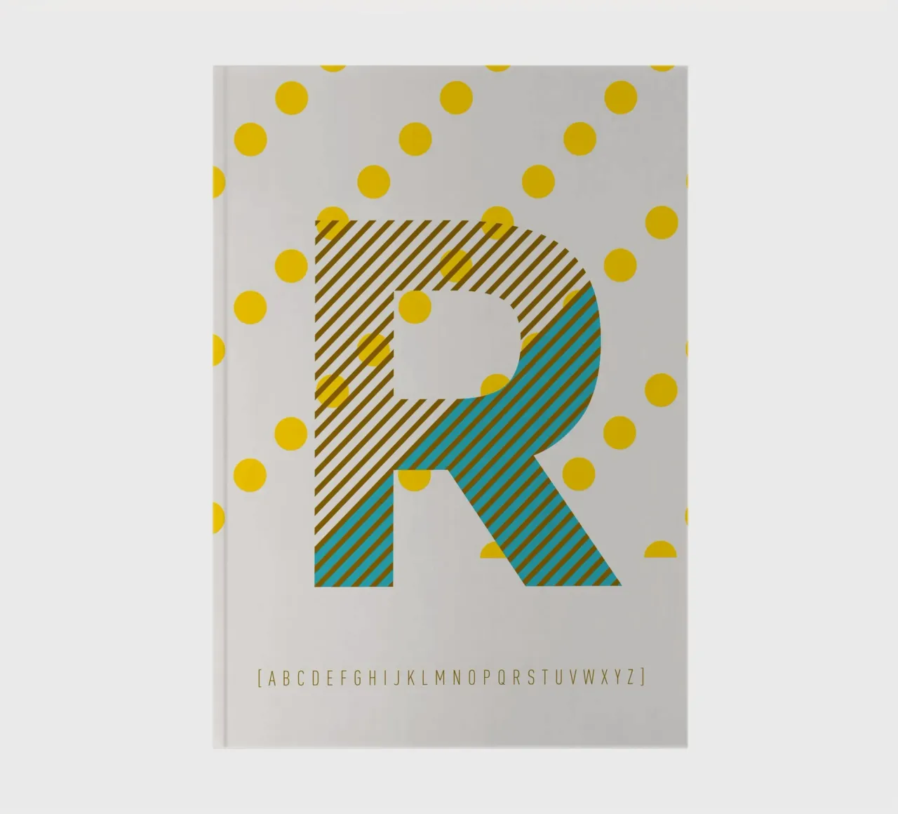 R Typeface Alphabet notebook by lazydaypaper