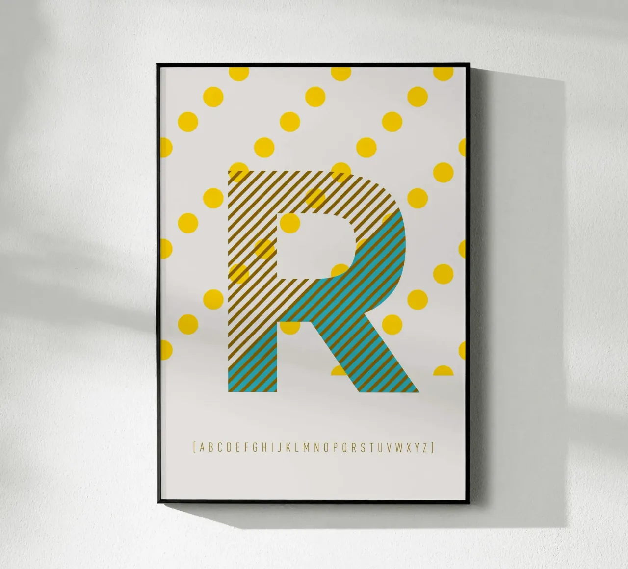 R Typeface Alphabet plexiglass da lazydaypaper