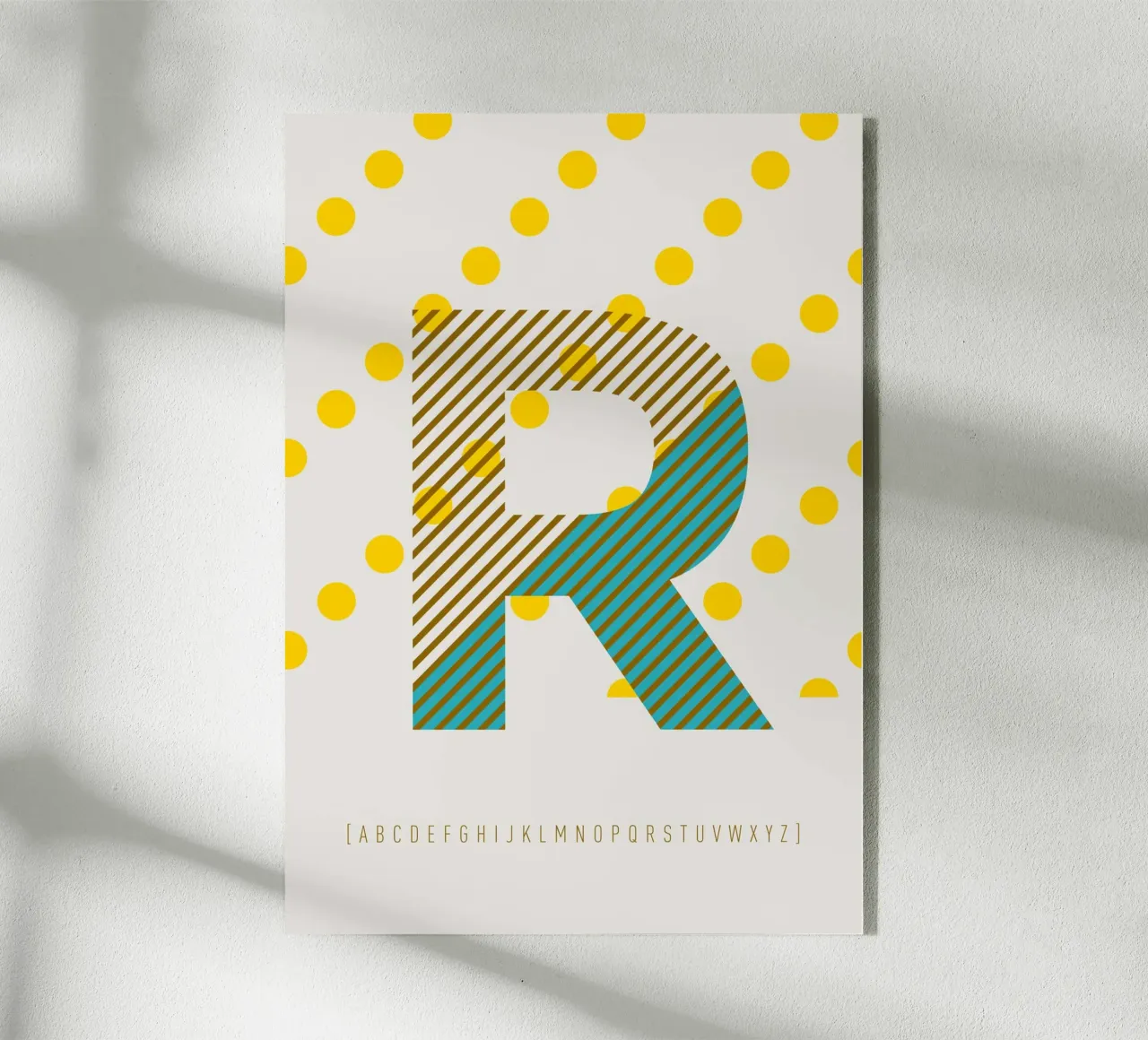 R Typeface Alphabet plexiglass da lazydaypaper