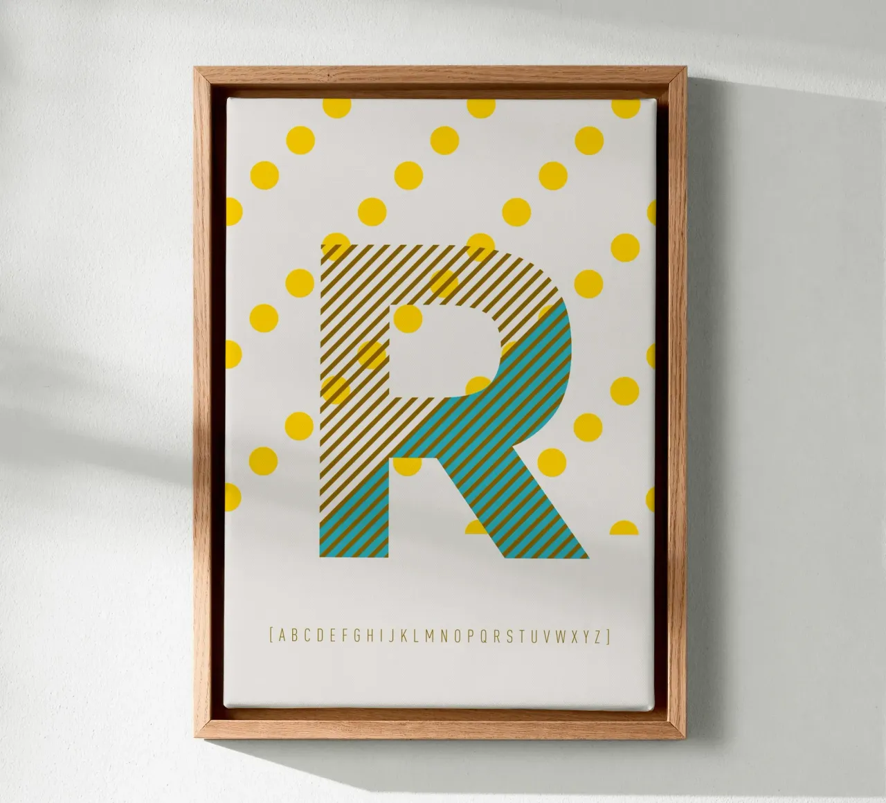 R Typeface Alphabet tela da lazydaypaper