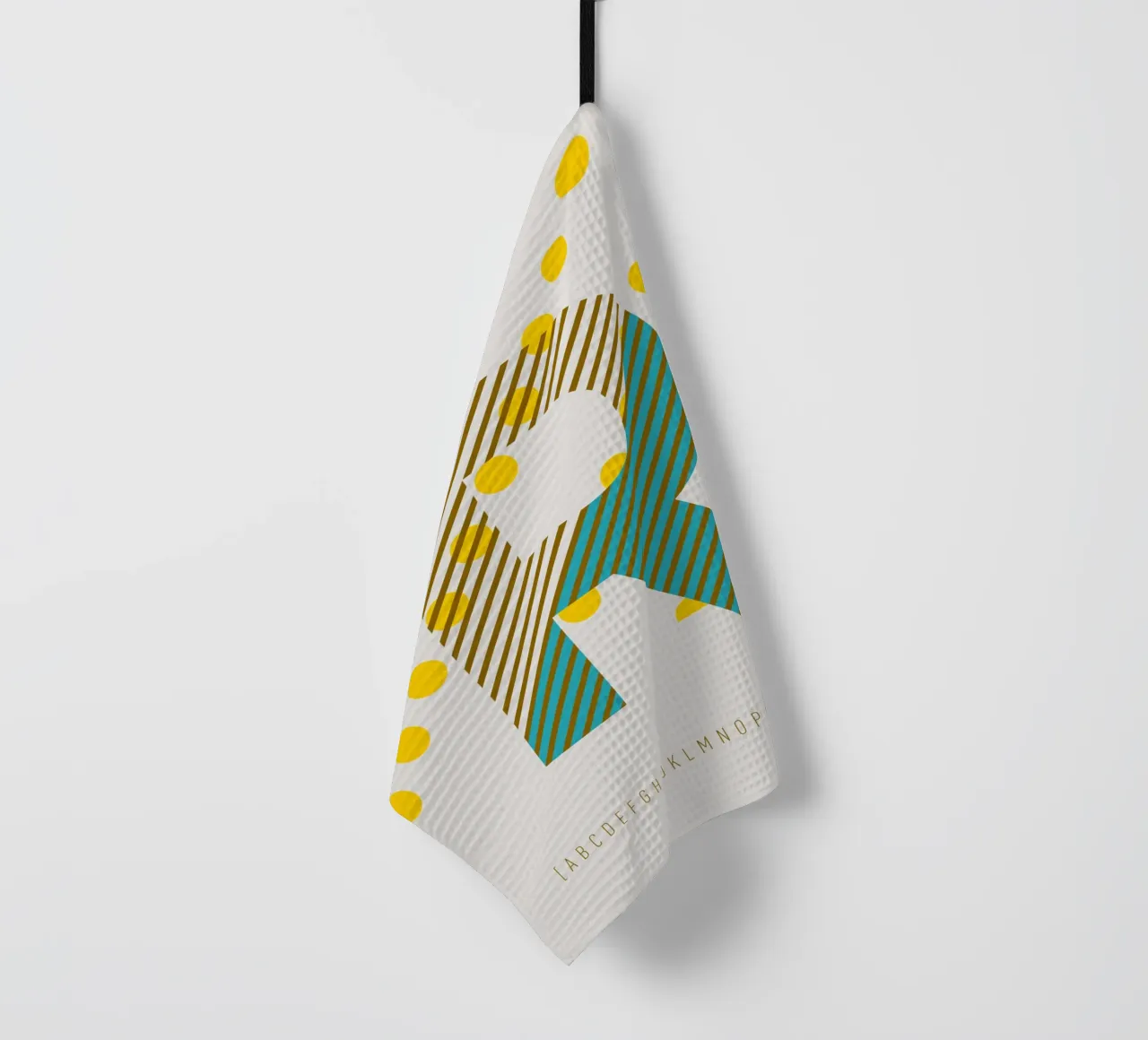 R Typeface Alphabet canovaccio da cucina da lazydaypaper