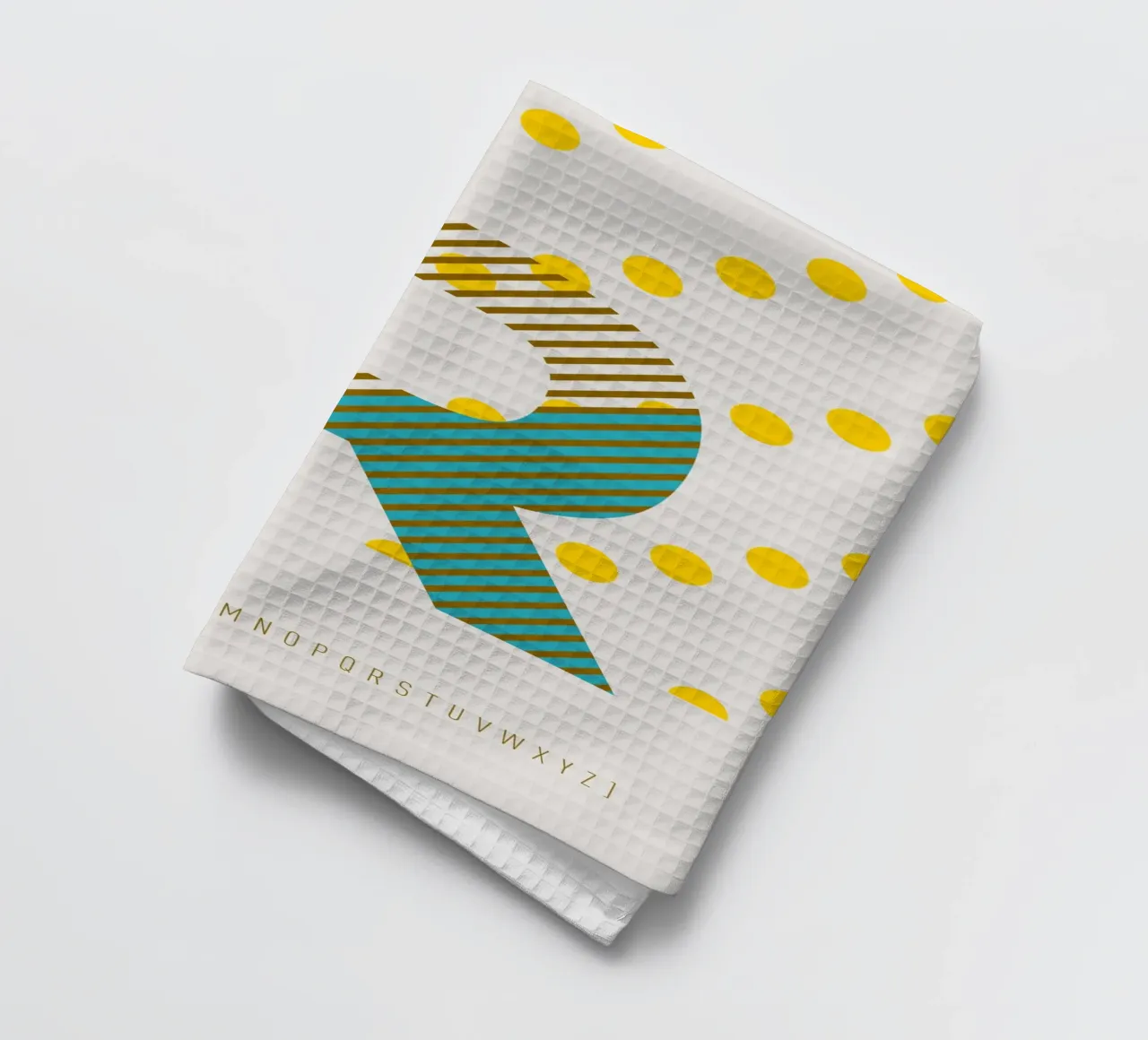 R Typeface Alphabet canovaccio da cucina da lazydaypaper