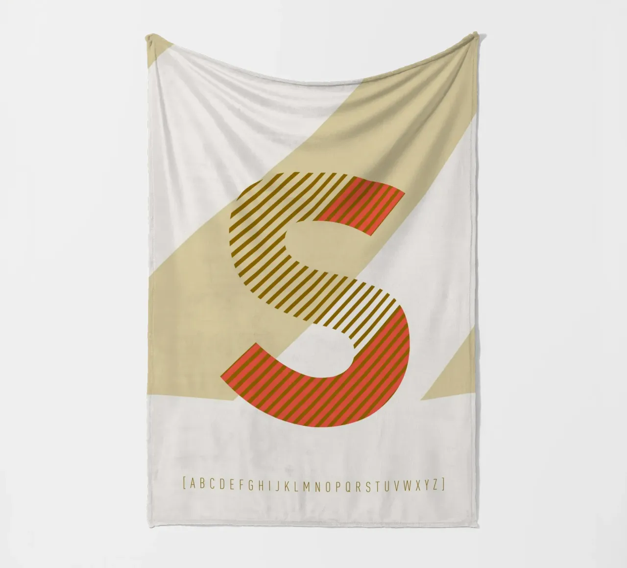 S Typeface Alphabet coperta in pile da lazydaypaper