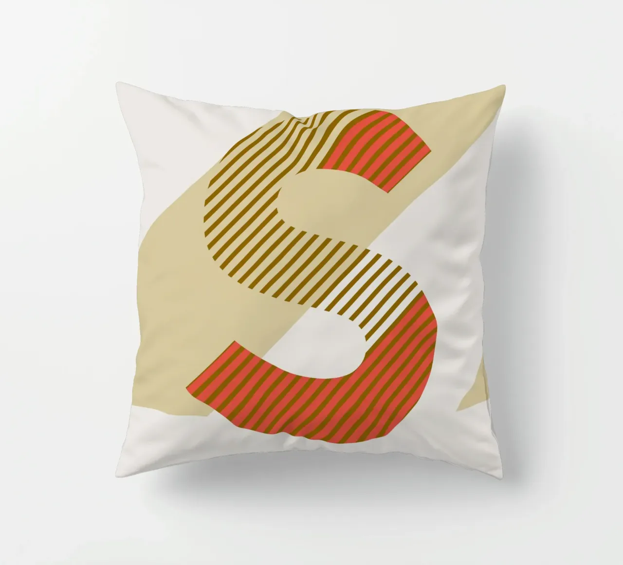 S Typeface Alphabet cuscino da lazydaypaper