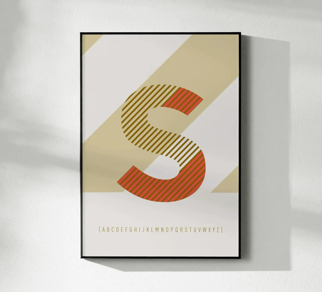 S Typeface Alphabet plexiglass da lazydaypaper