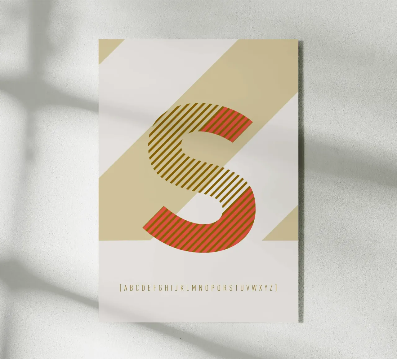 S Typeface Alphabet plexiglass da lazydaypaper