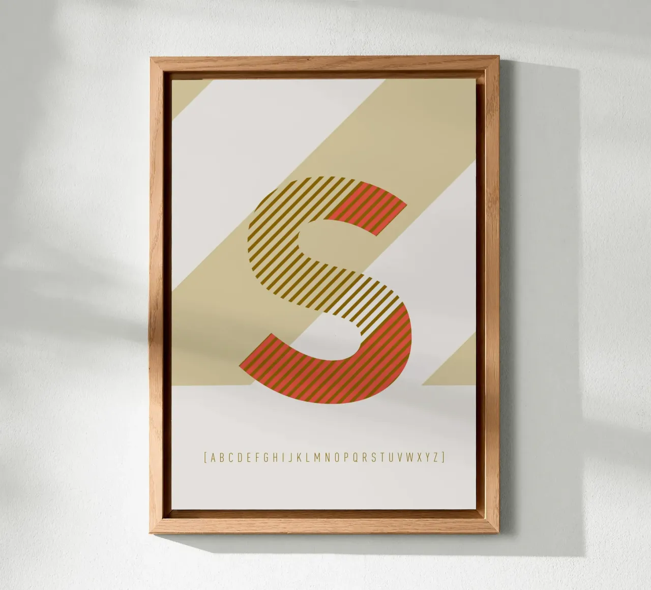 S Typeface Alphabet alluminio dibond da lazydaypaper
