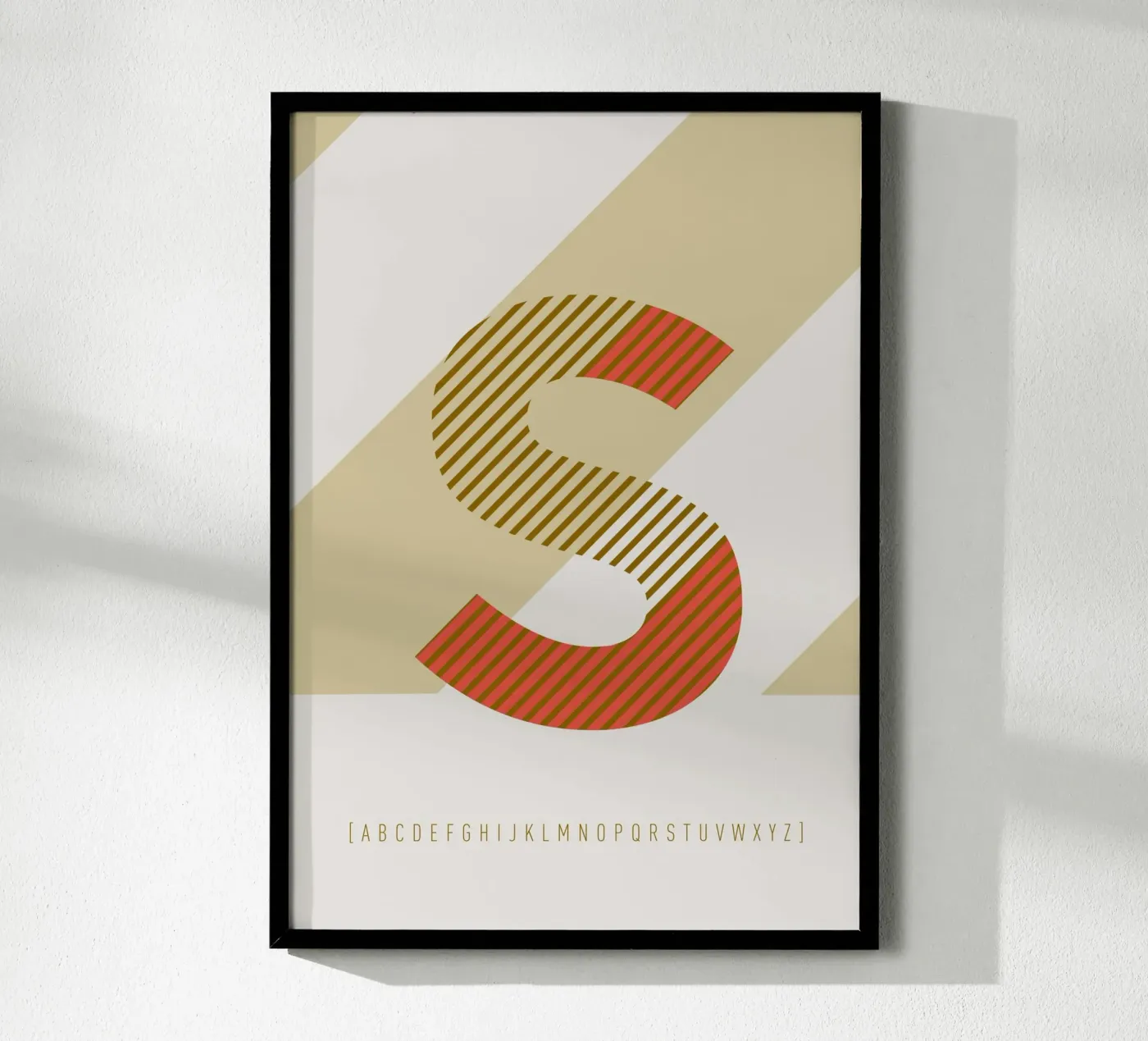 S Typeface Alphabet poster da lazydaypaper