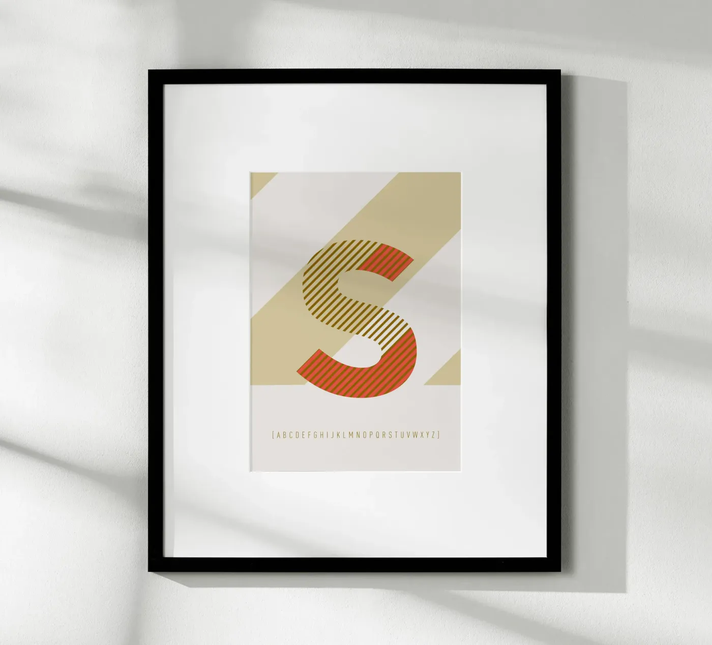 S Typeface Alphabet poster da lazydaypaper