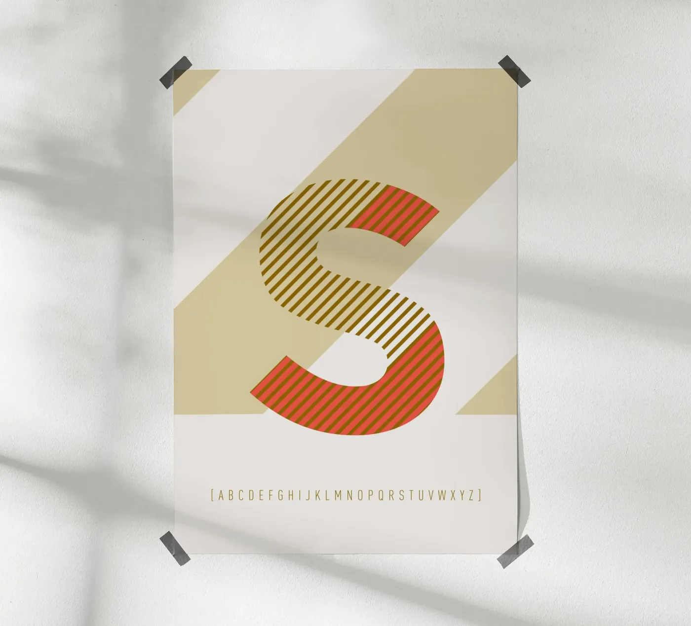 S Typeface Alphabet poster da lazydaypaper