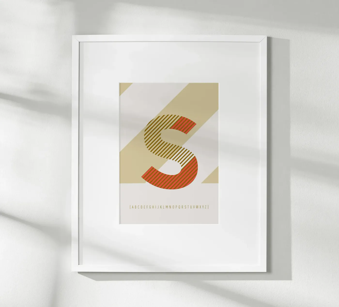 S Typeface Alphabet poster da lazydaypaper