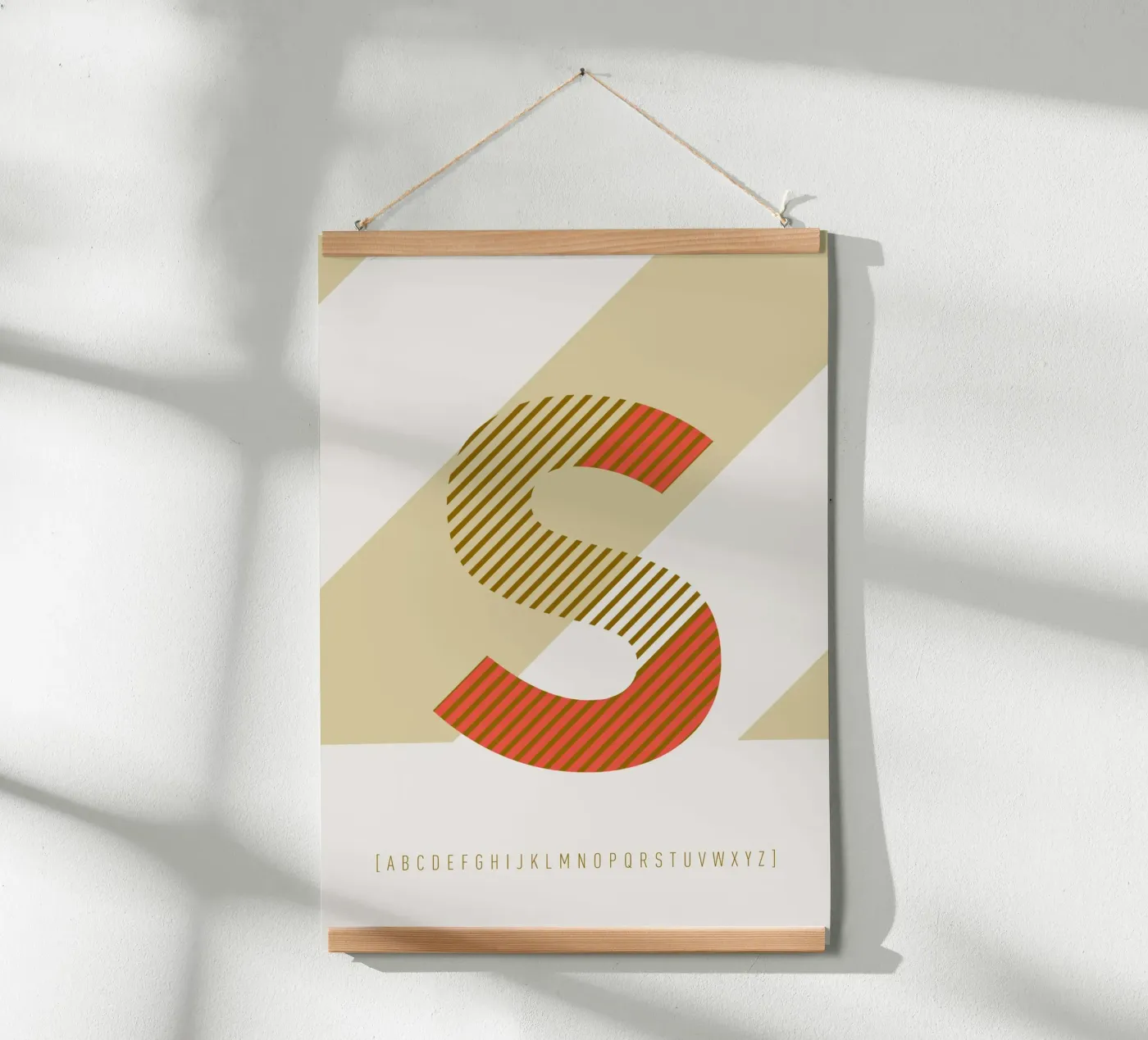 S Typeface Alphabet poster da lazydaypaper
