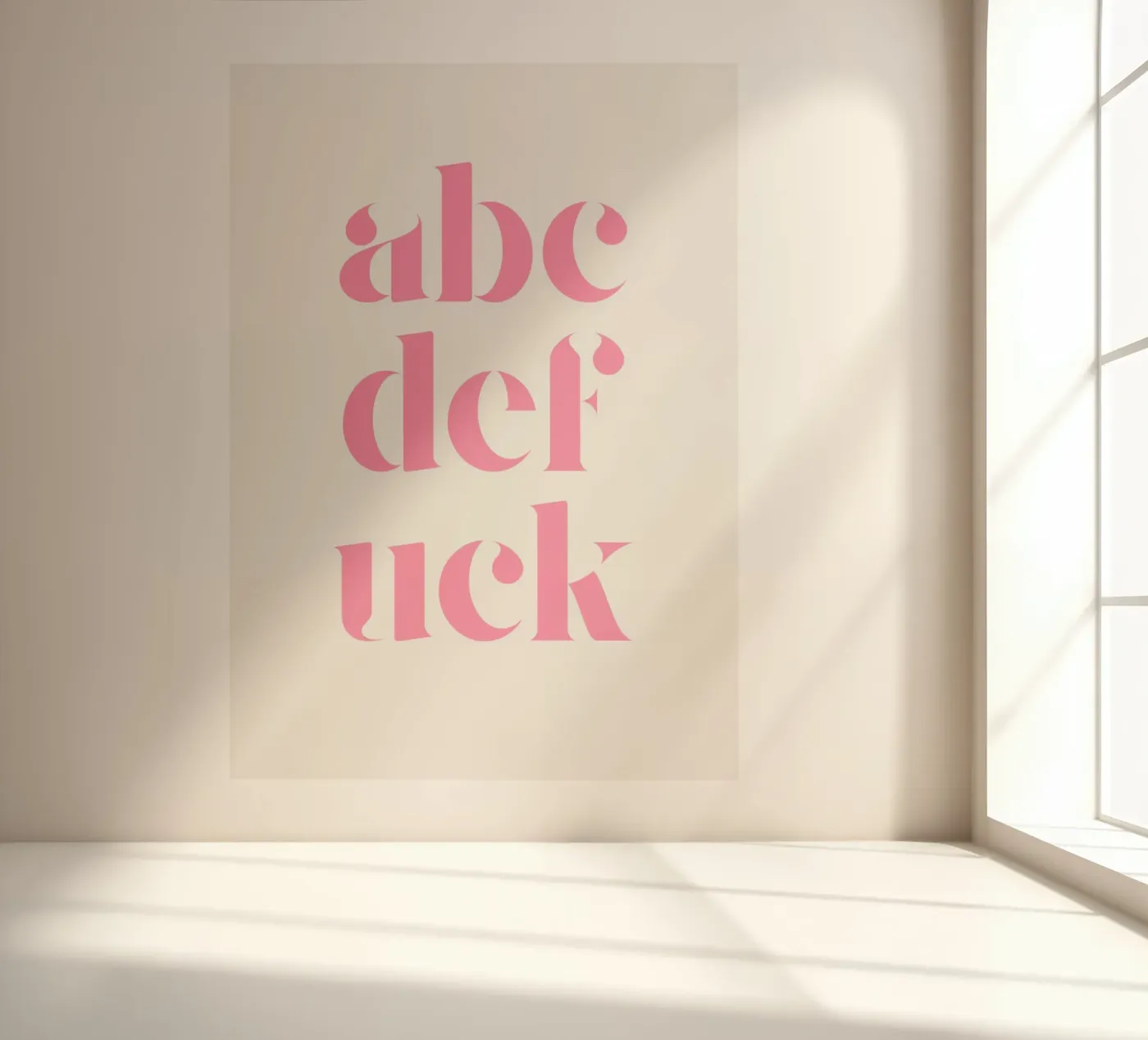 abcdefuck fotobehang van ArtDesign by KBK