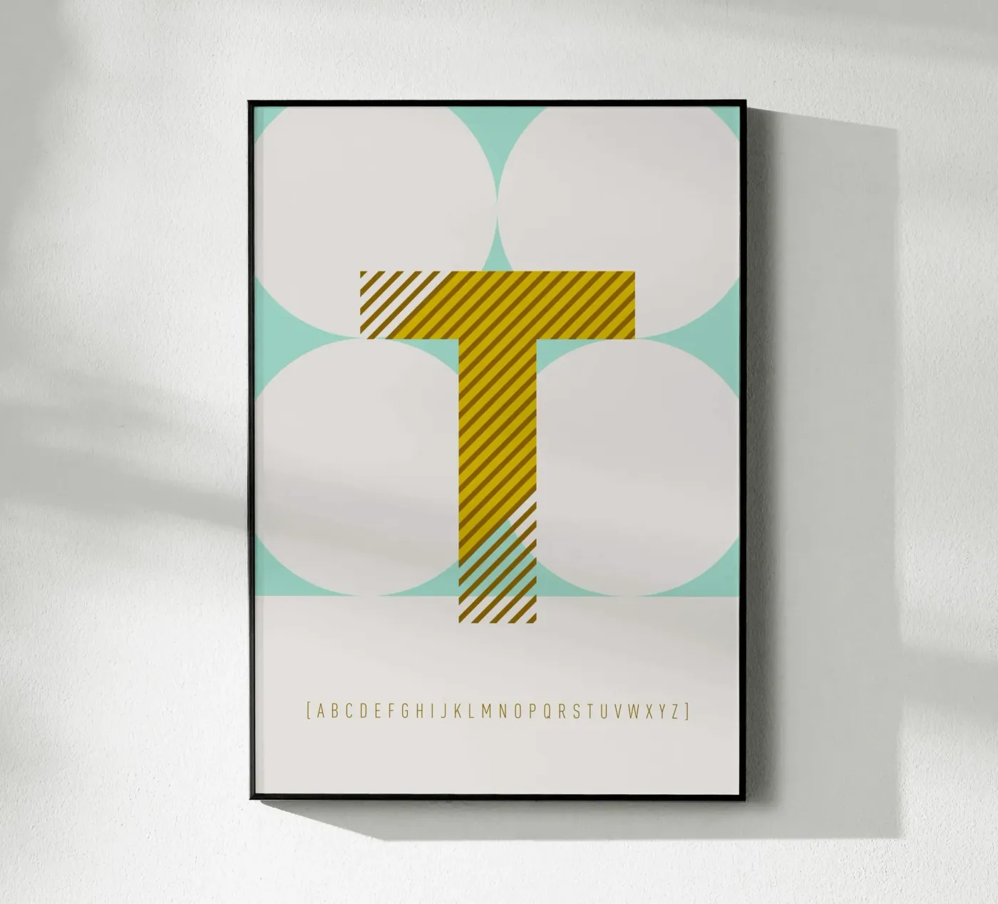 T Typeface Alphabet plexiglass da lazydaypaper