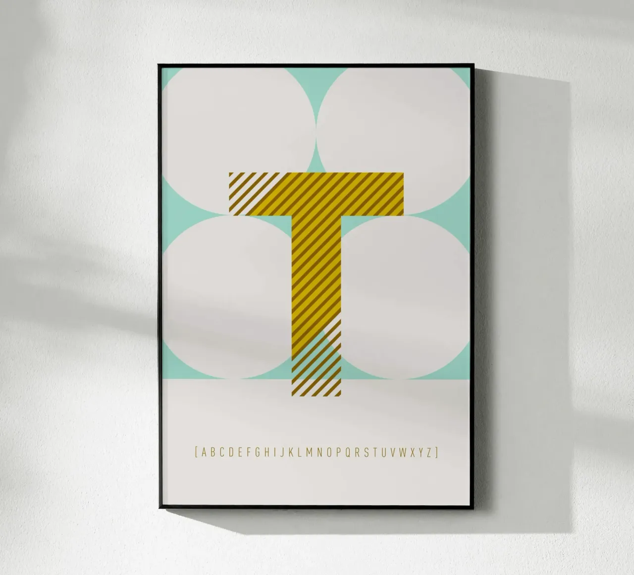 T Typeface Alphabet plexiglass da lazydaypaper
