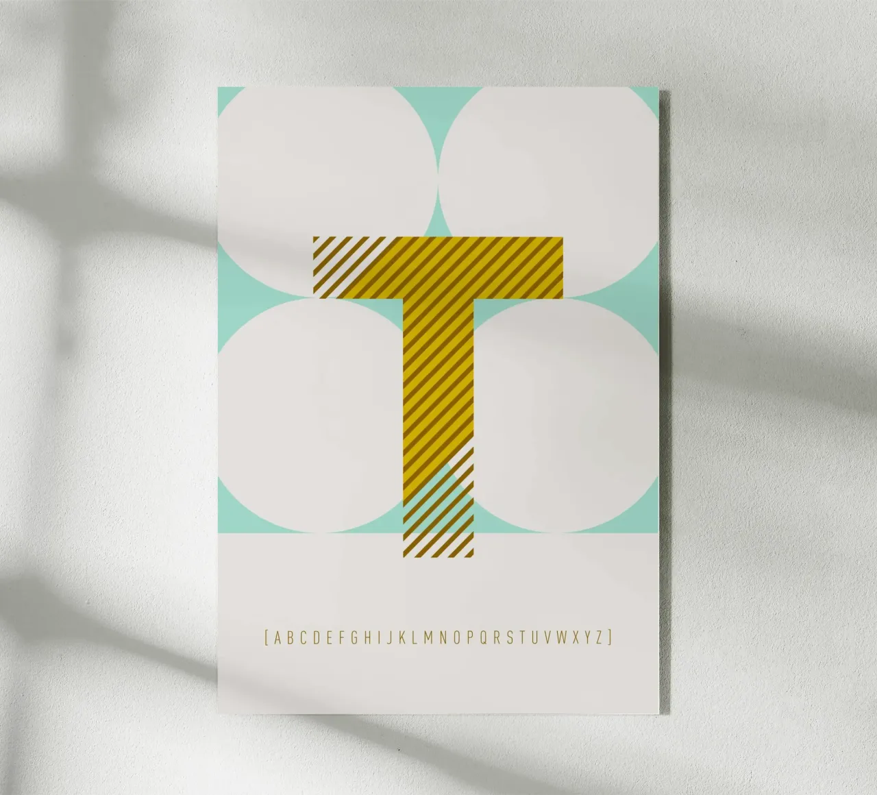 T Typeface Alphabet plexiglass da lazydaypaper