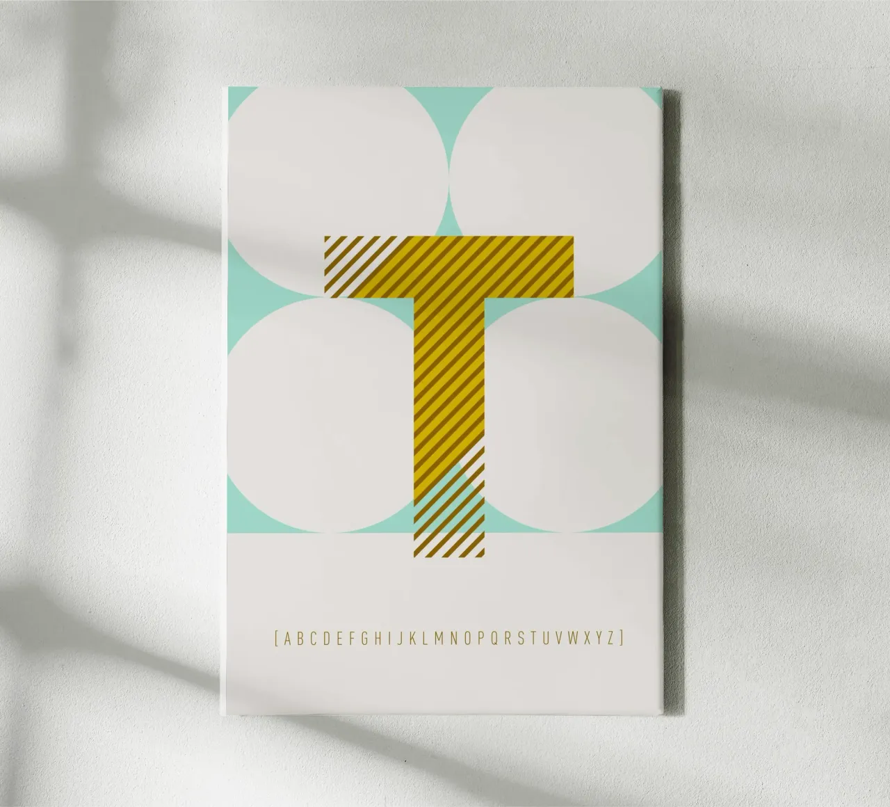 T Typeface Alphabet tela da lazydaypaper