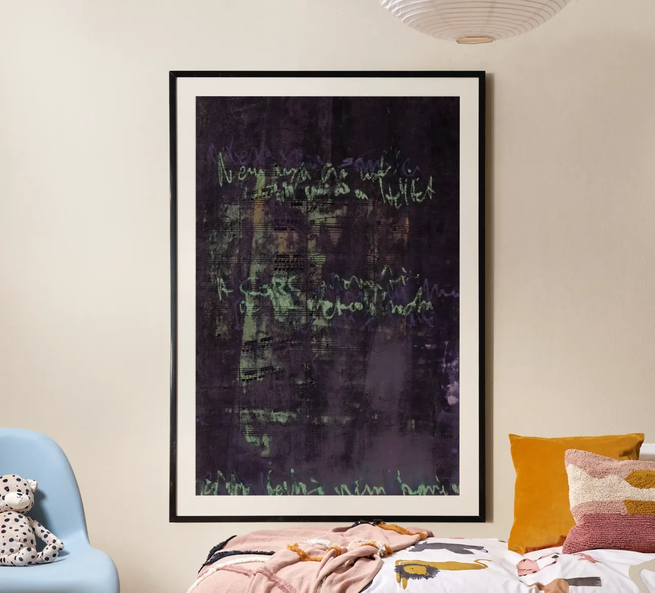 Transcriptions 02 poster con telaio in alluminio da József Gábos