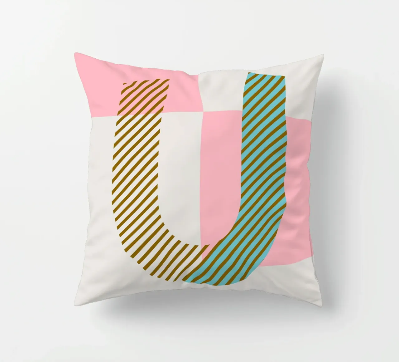 U Typeface Alphabet cuscino da lazydaypaper