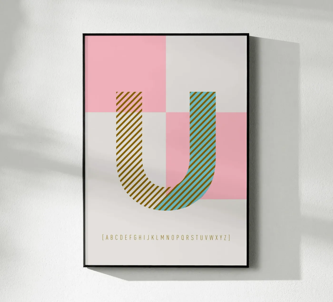 U Typeface Alphabet plexiglass da lazydaypaper